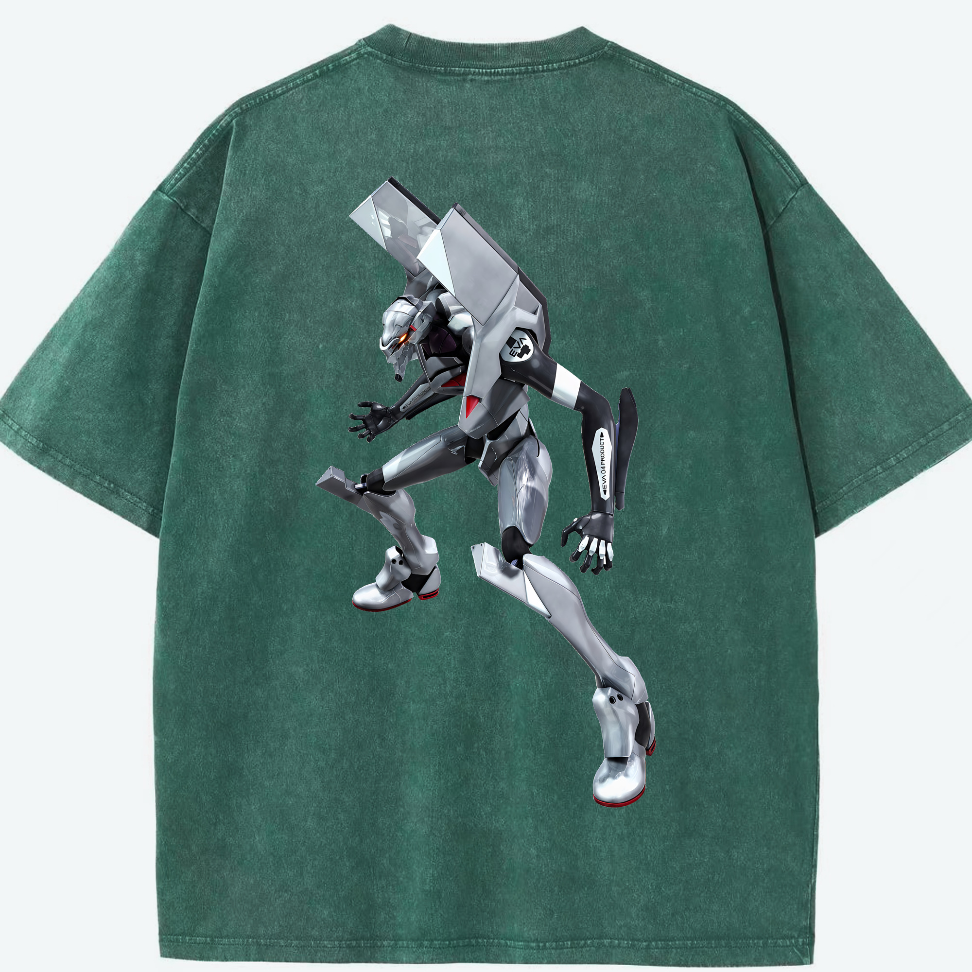 （画像用） EVA 新世紀エヴァンゲリオン 綿100% ヴィンテージ風 半袖Tシャツ（背面プリント）